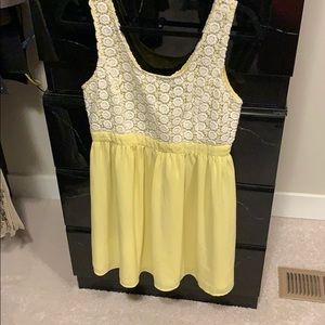 Yellow lace summer dress